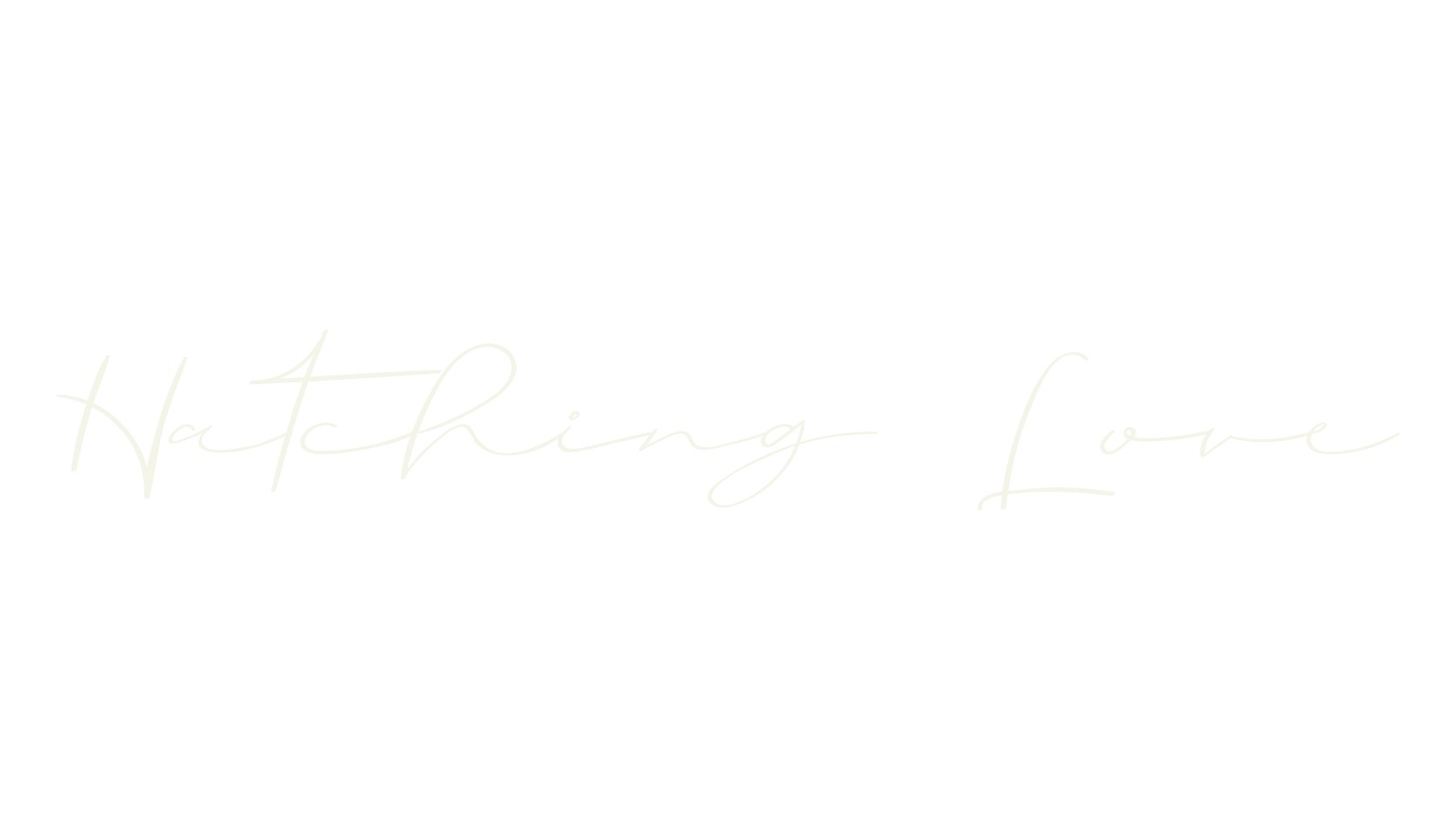 Hatching Love, cursive font preview