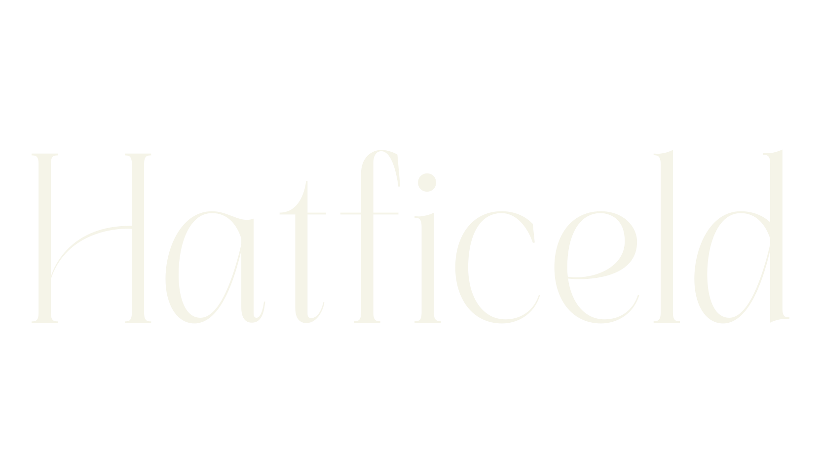 Hatficeld, serif font preview