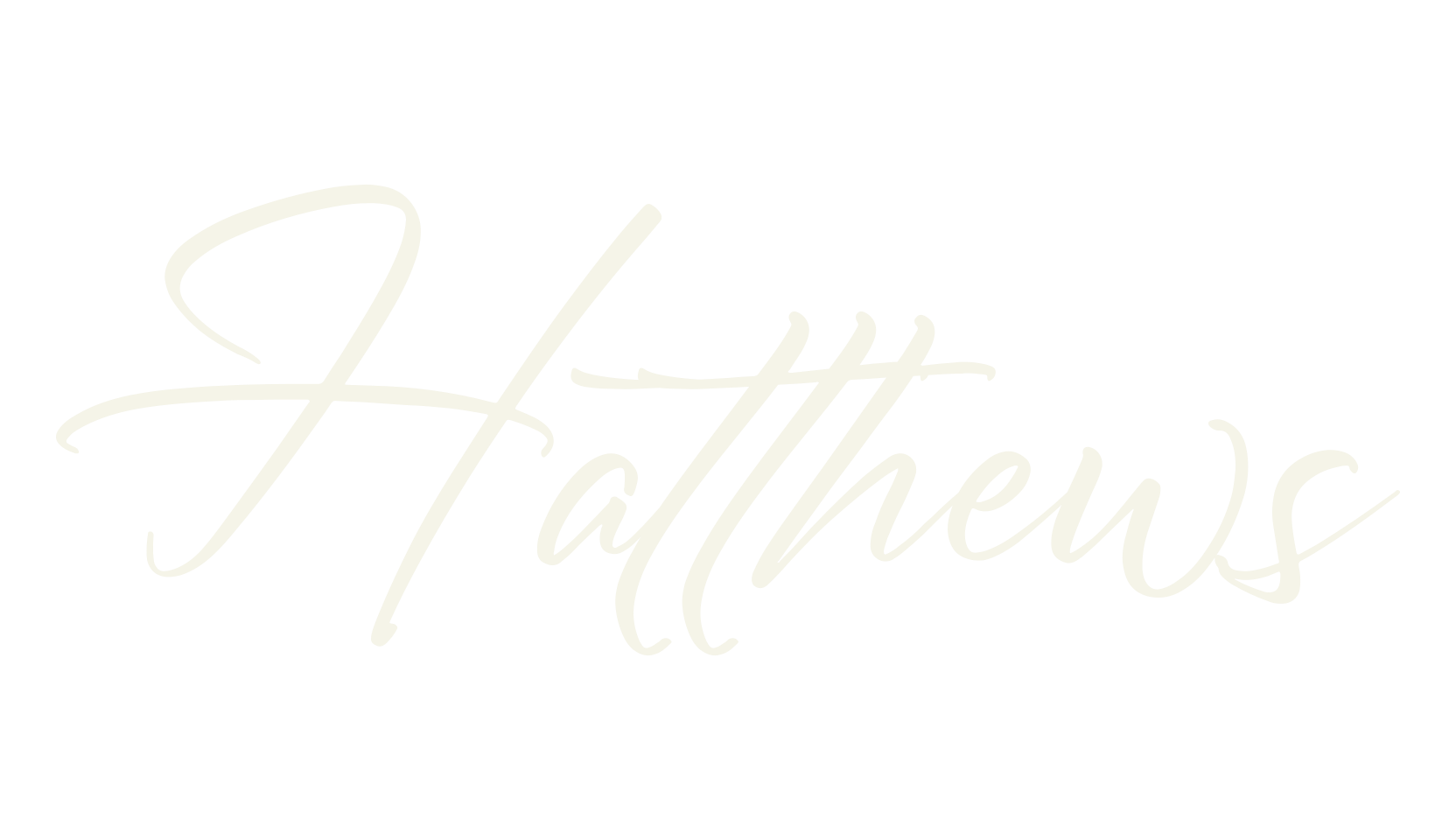 Hatthews, script font preview