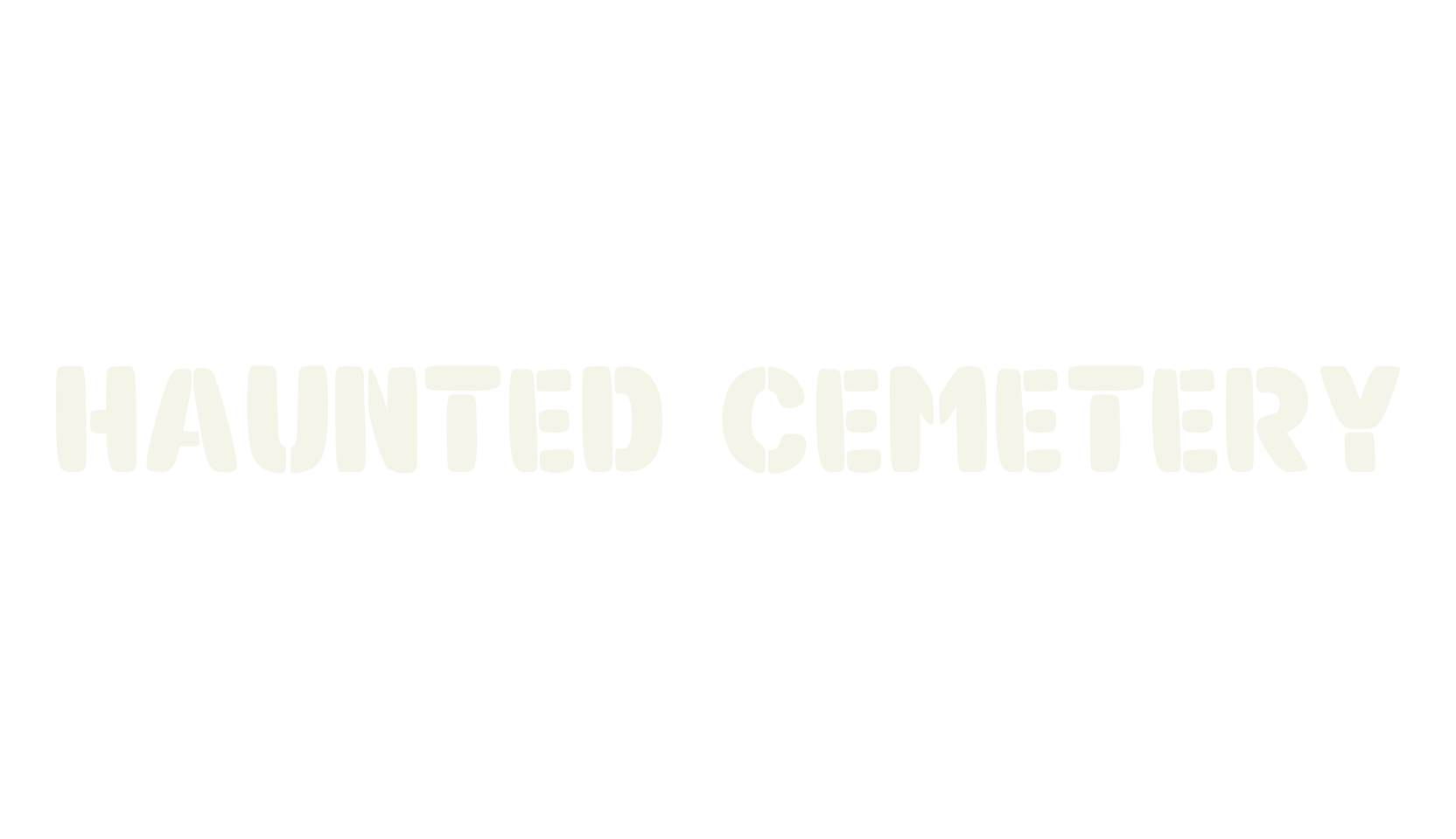 Haunted Cemetery, halloween font preview
