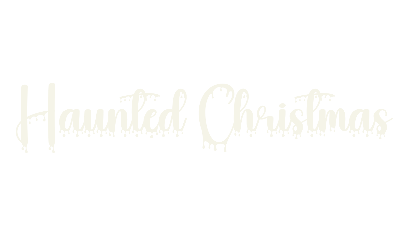 Haunted Christmas, calligraphy font preview