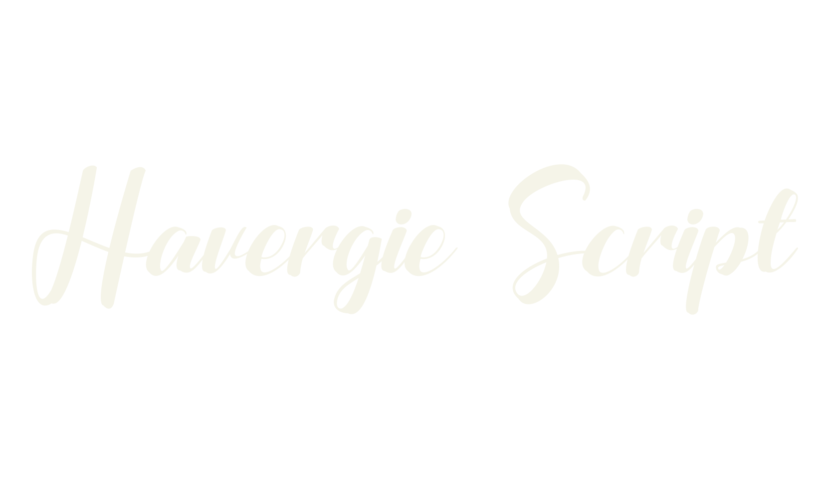 Havergie Script, script font preview