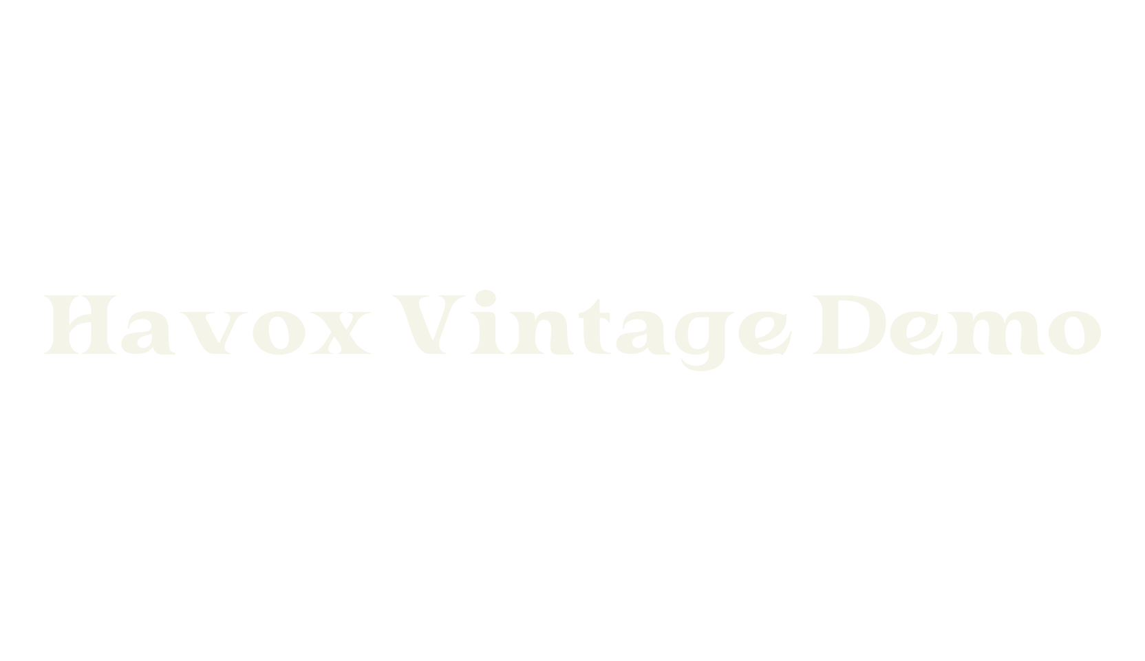 Havox Vintage Demo, serif font preview
