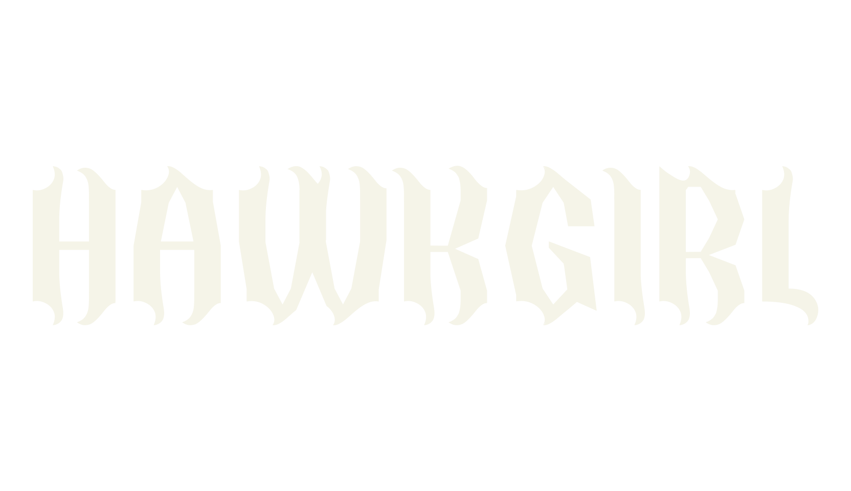 Hawkgirl, bold font preview