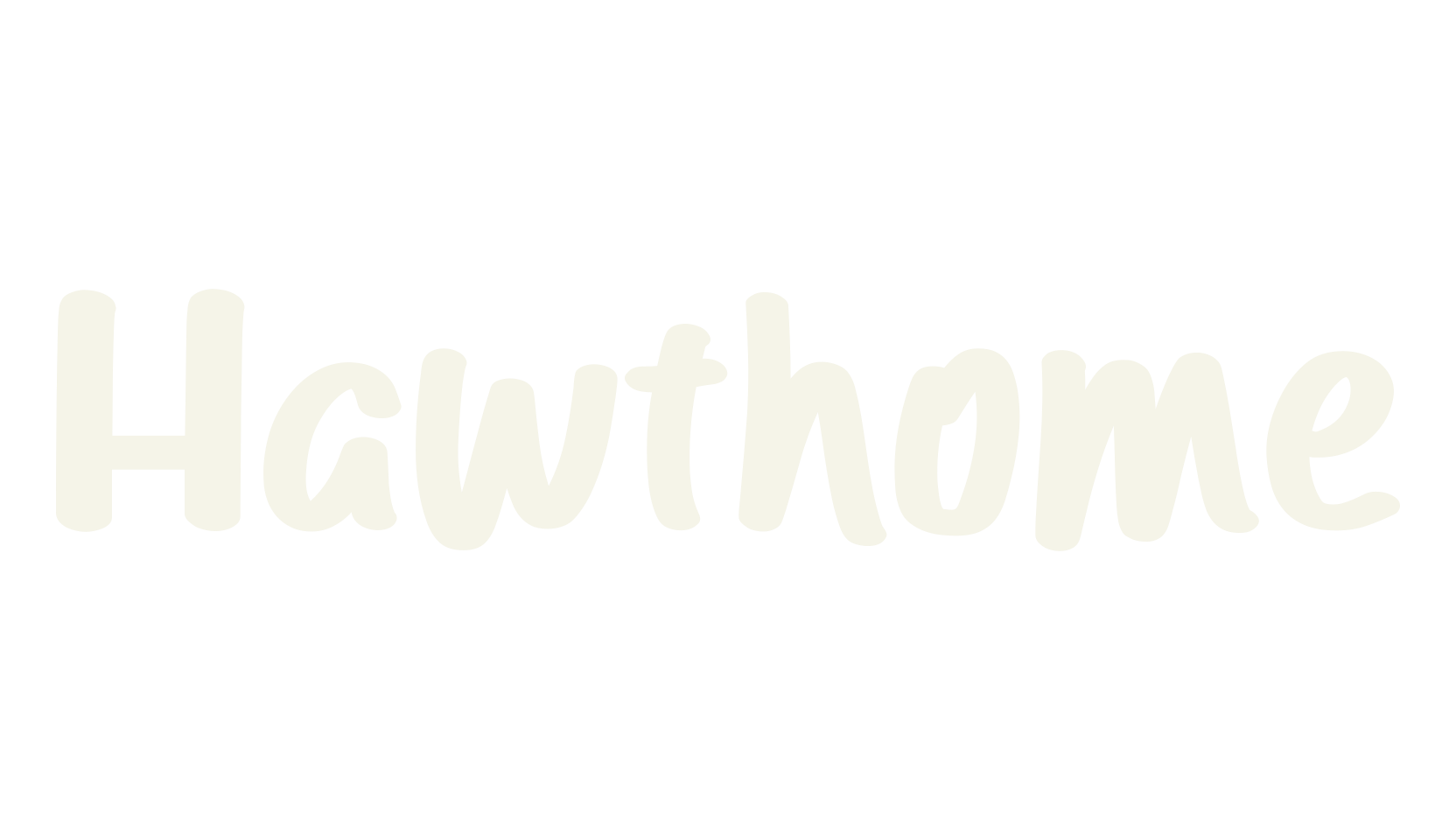 Hawthome, handwritten font preview