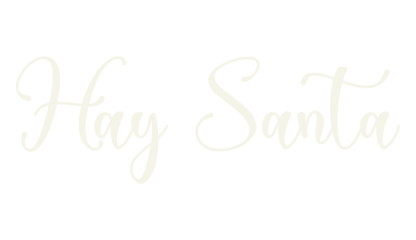 Hay Santa, flower font preview