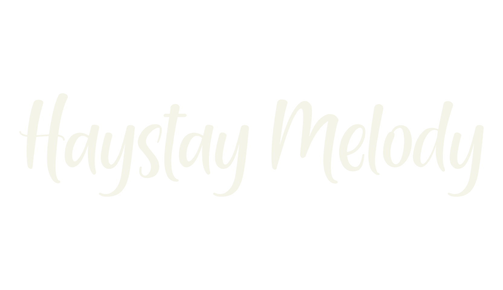 Haystay Melody, cursive font preview