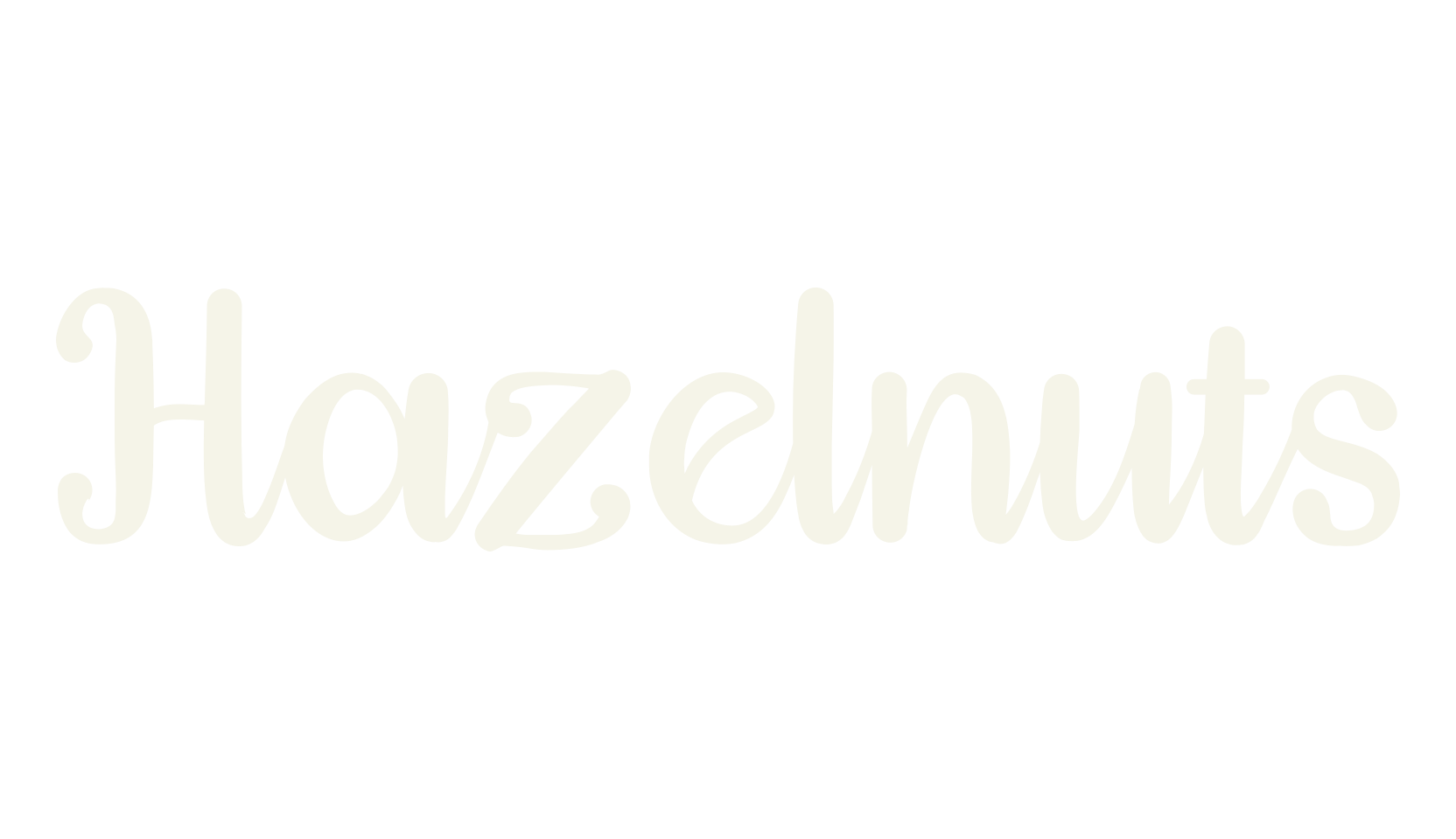 Hazelnuts, cursive font preview