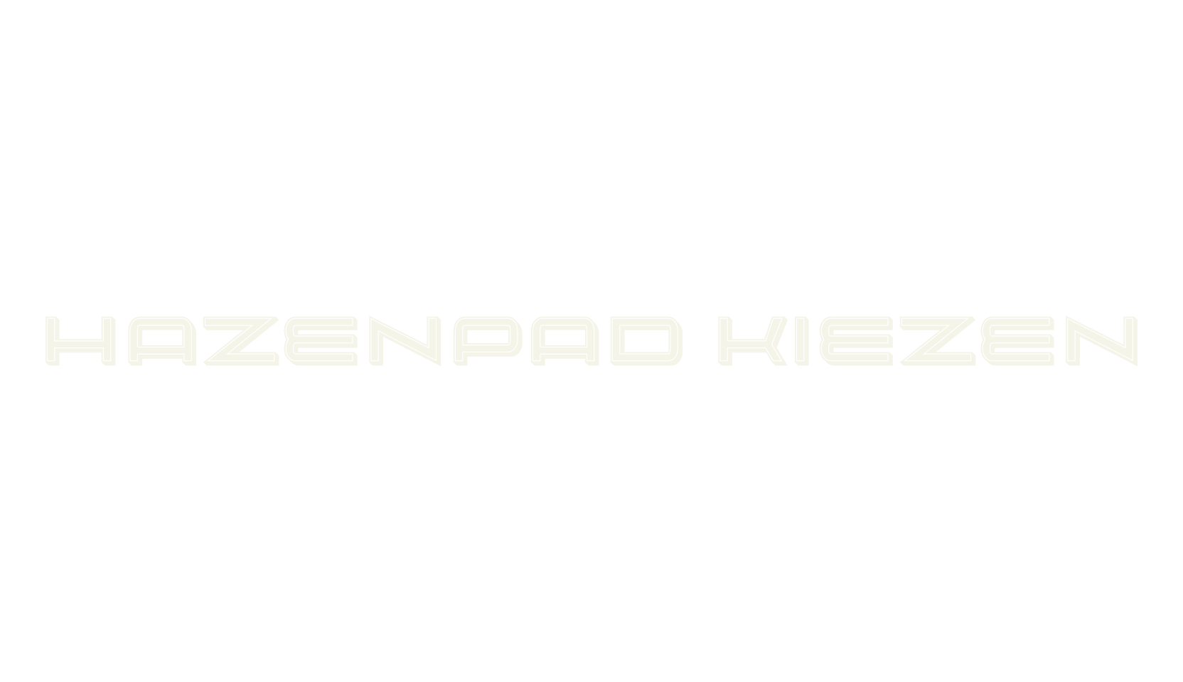 Hazenpad Kiezen, sci-fi font preview