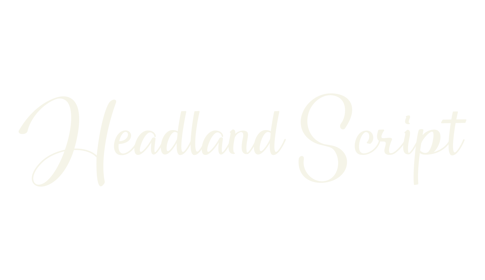 Headland Script, script font preview