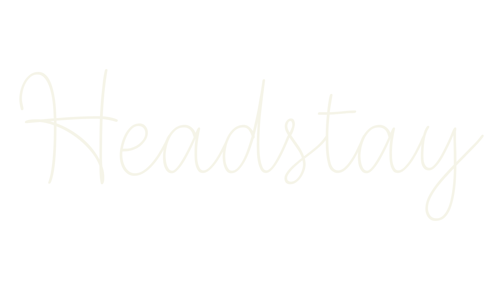 Headstay, handwritten font preview