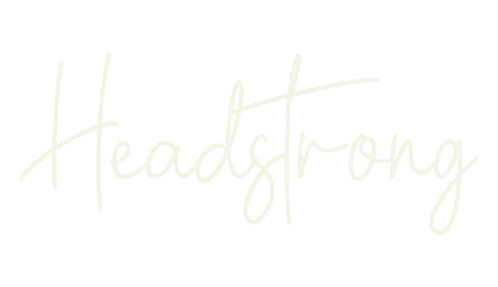Headstrong, signature font preview