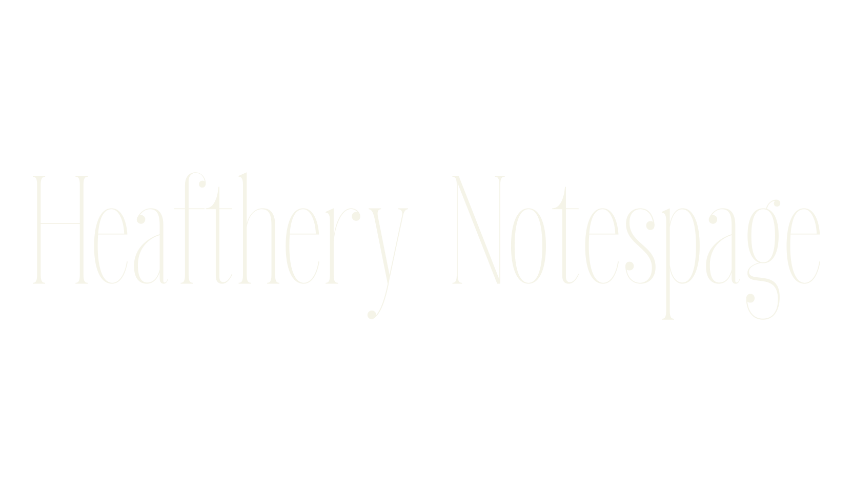 Heafthery Notespage, serif font preview