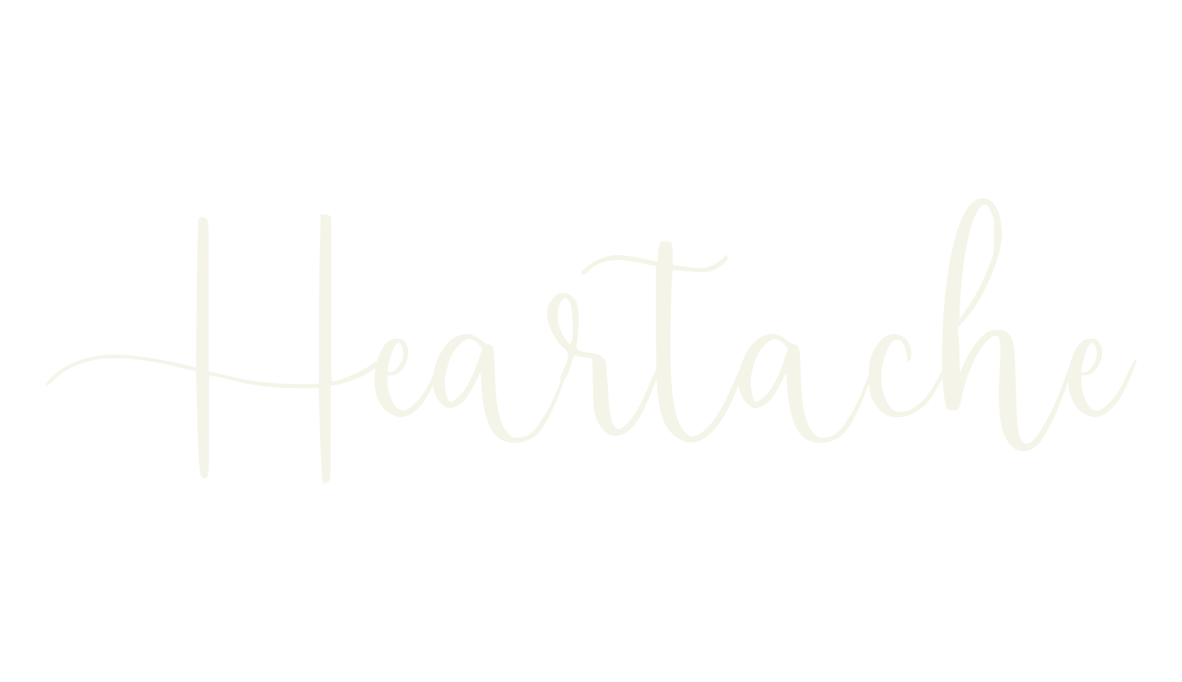 Heartache, fancy font preview