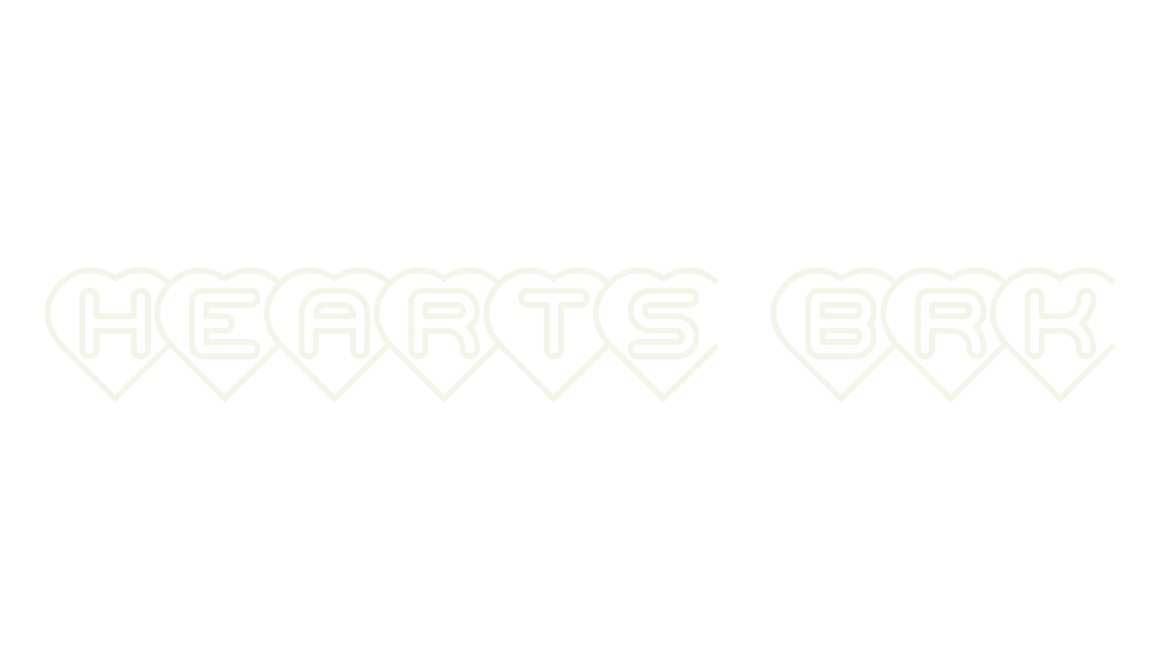 Hearts BRK, heart font preview