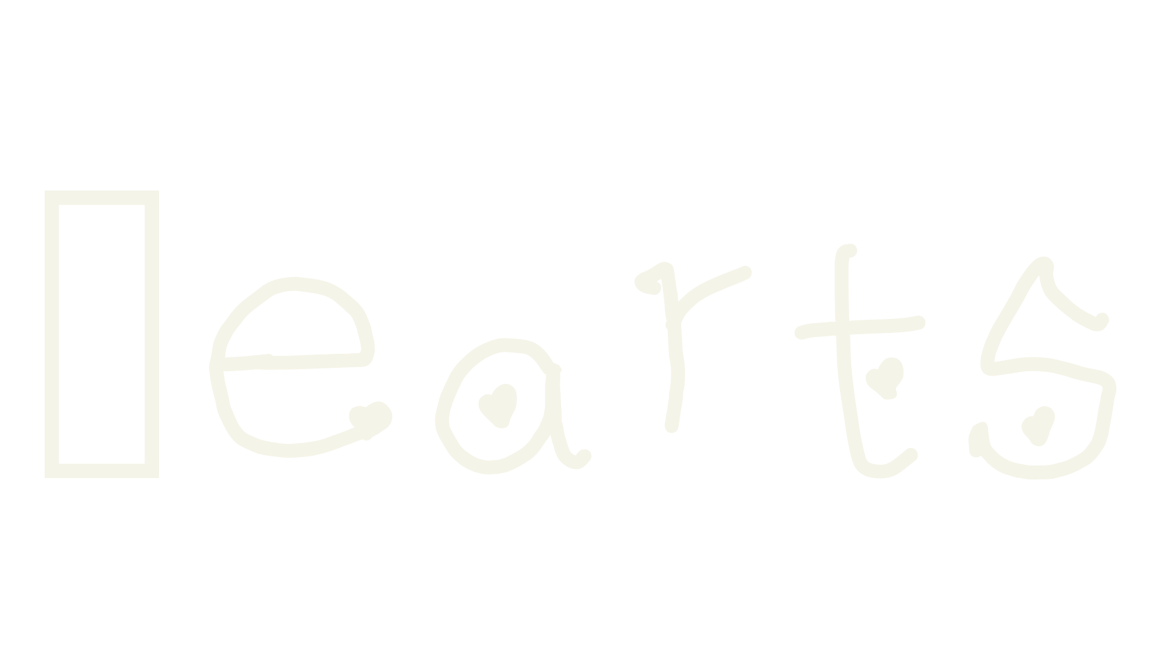 Hearts, display font preview
