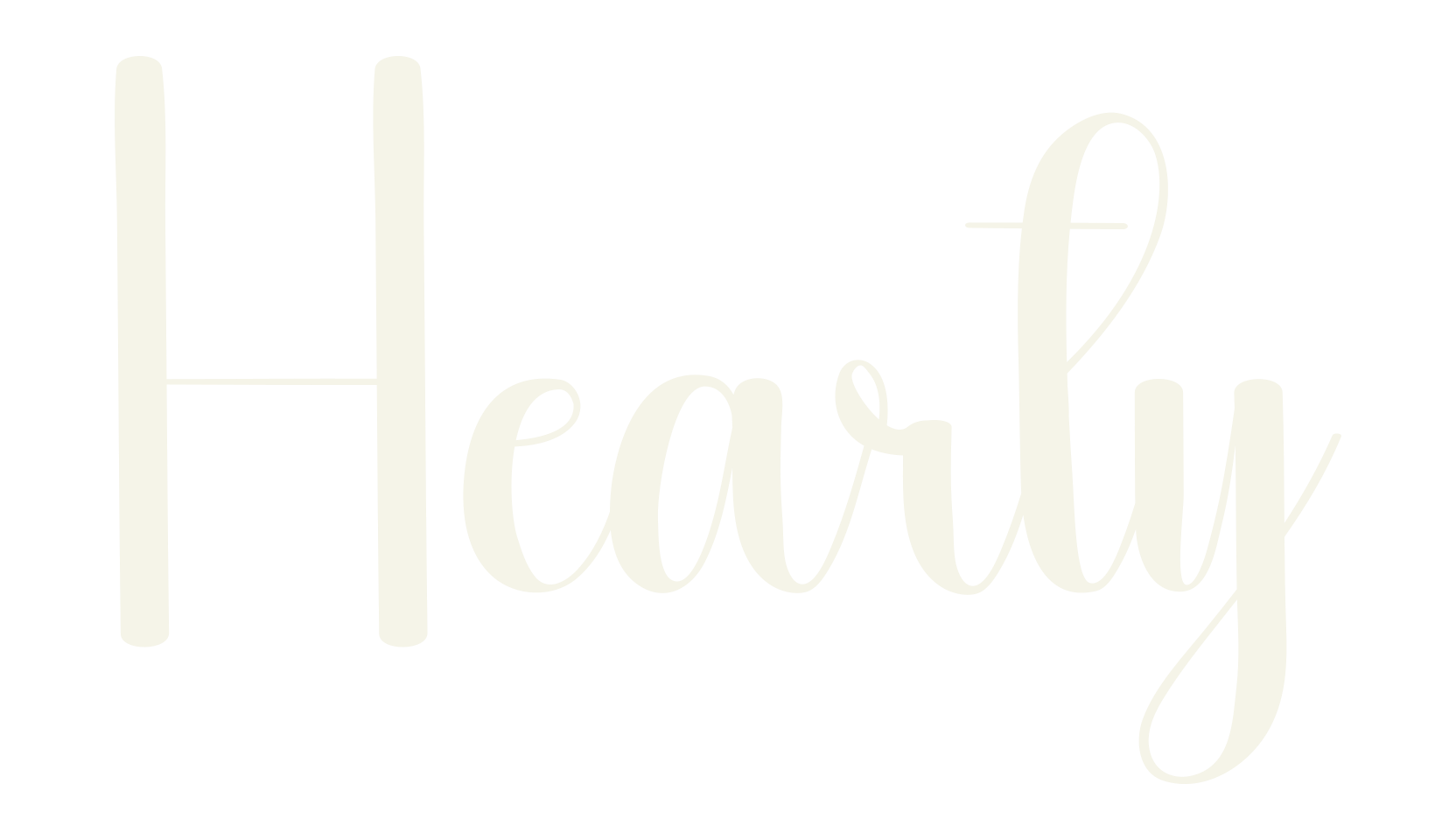 Hearty, calligraphy font preview