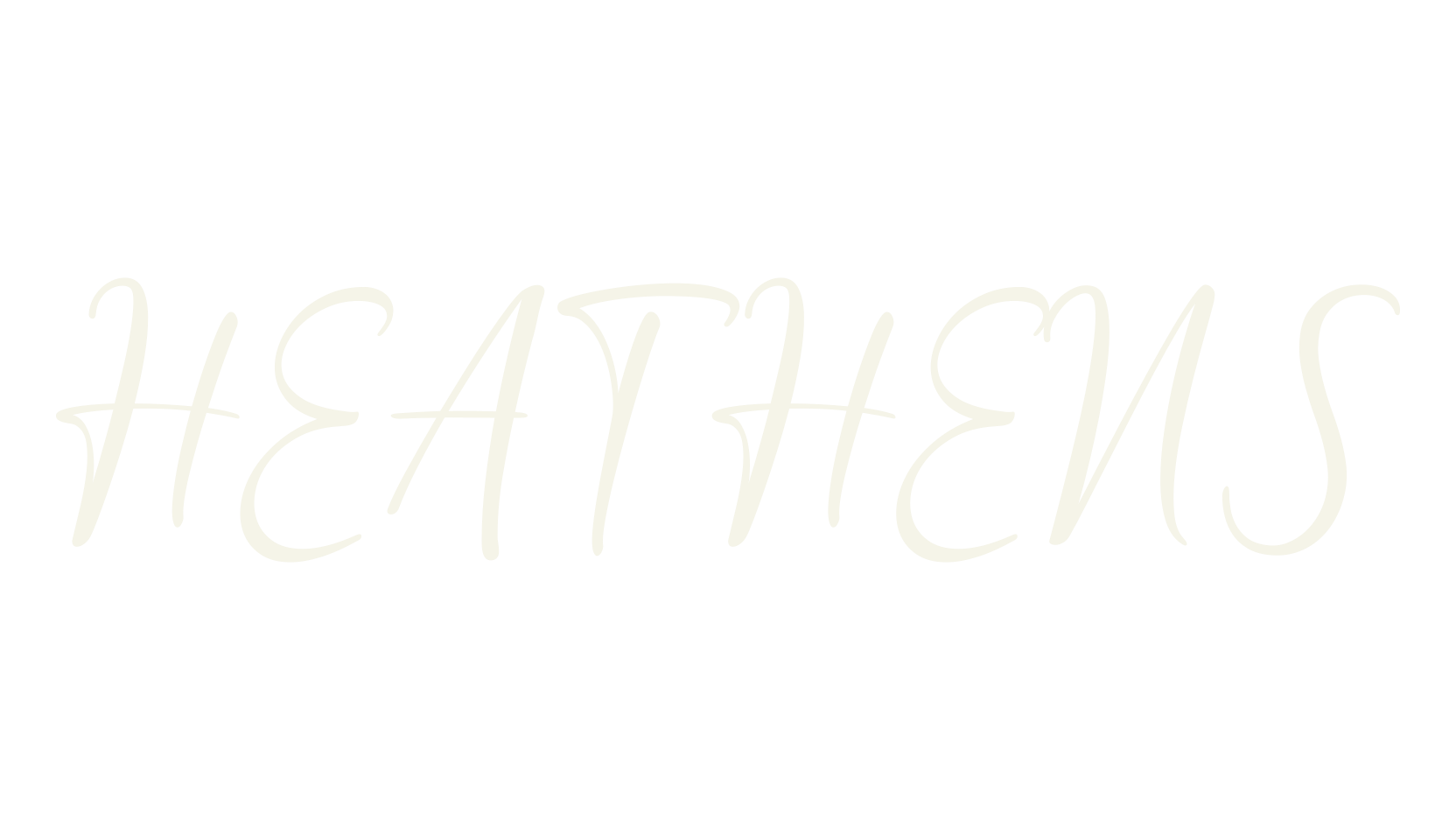 HEATHENS, script font preview