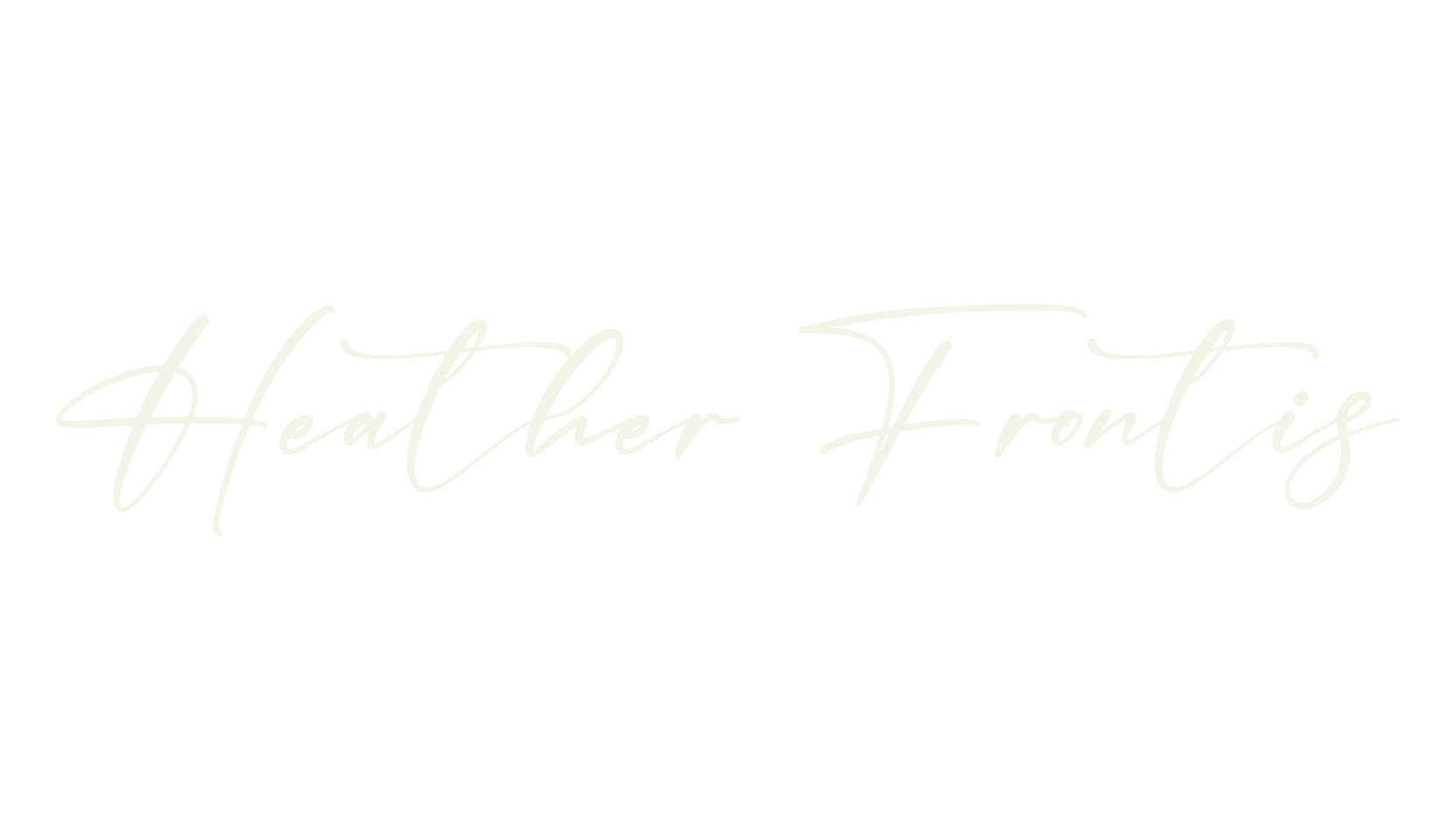 Heather Frontis, script font preview