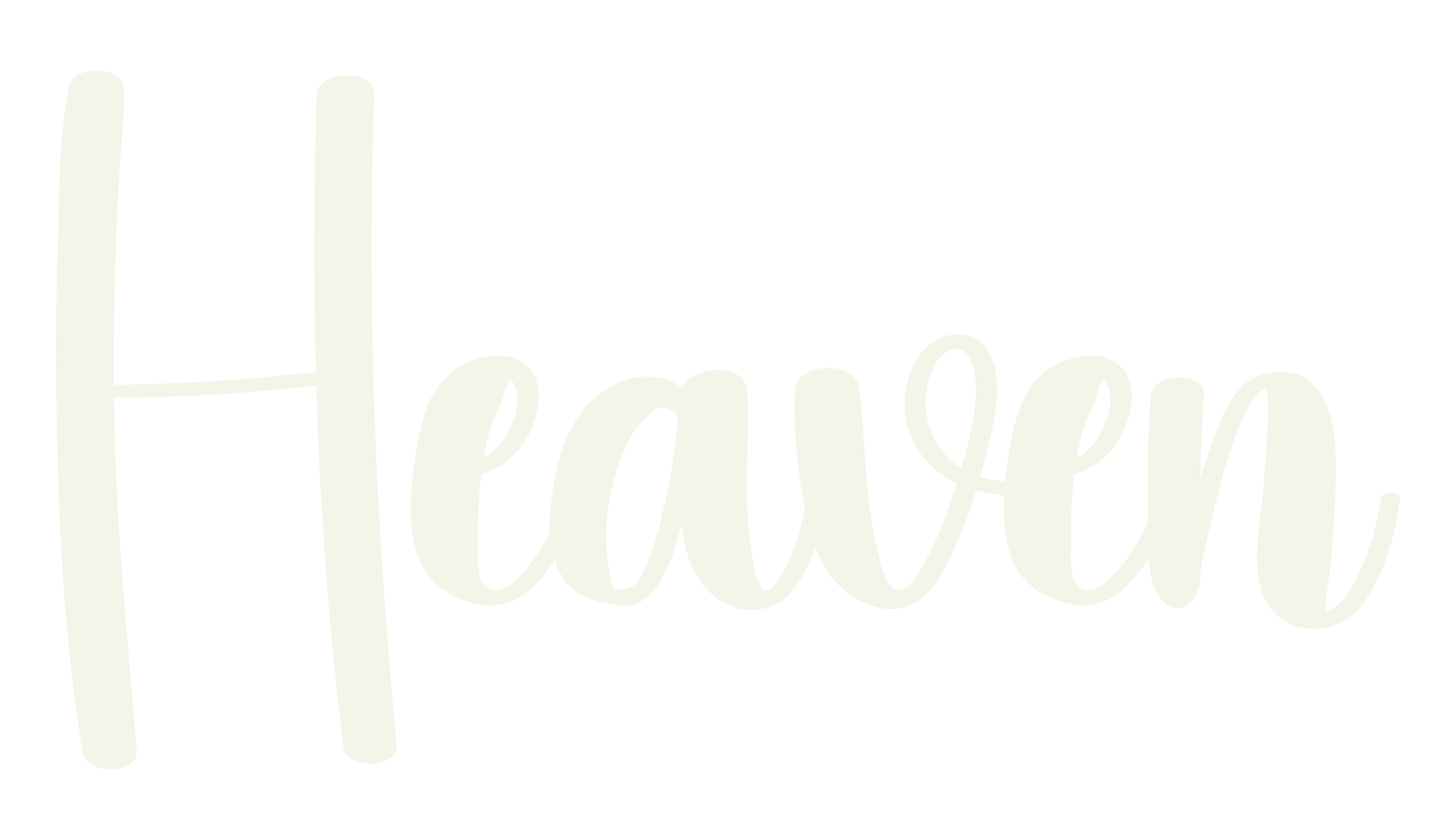 Heaven, calligraphy font preview