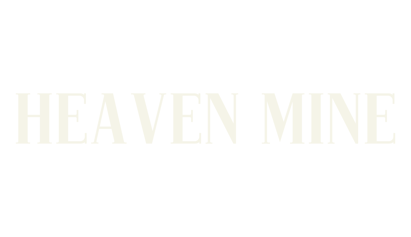 HEAVEN MINE, serif font preview