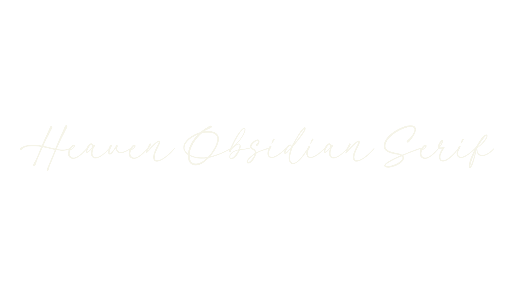 Heaven Obsidian Serif, serif font preview