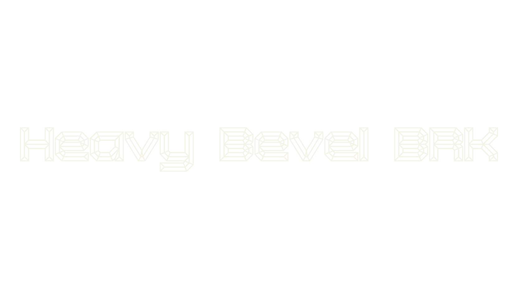 Heavy Bevel BRK, 3d font preview