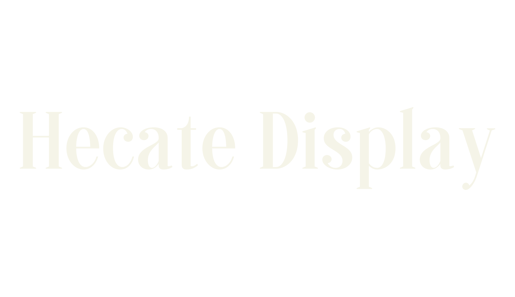 Hecate Display, display font preview