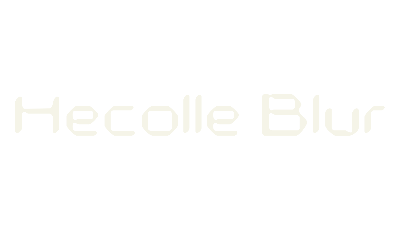 Hecolle Blur, game font preview