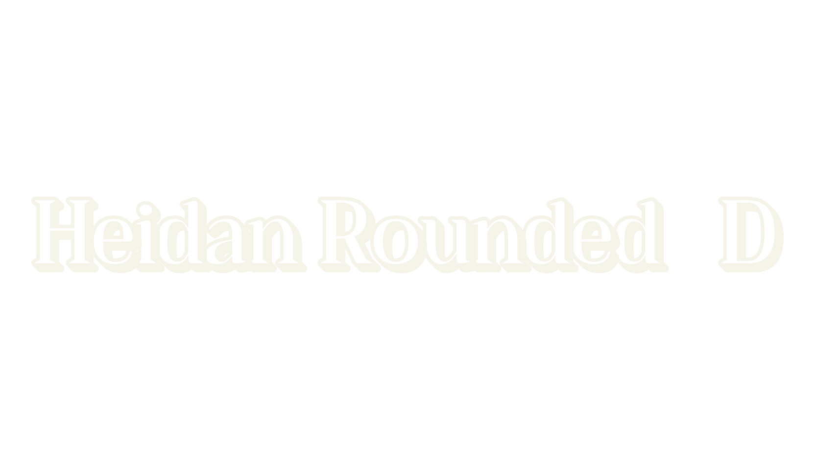 Heidan Rounded 3D, 3d font preview