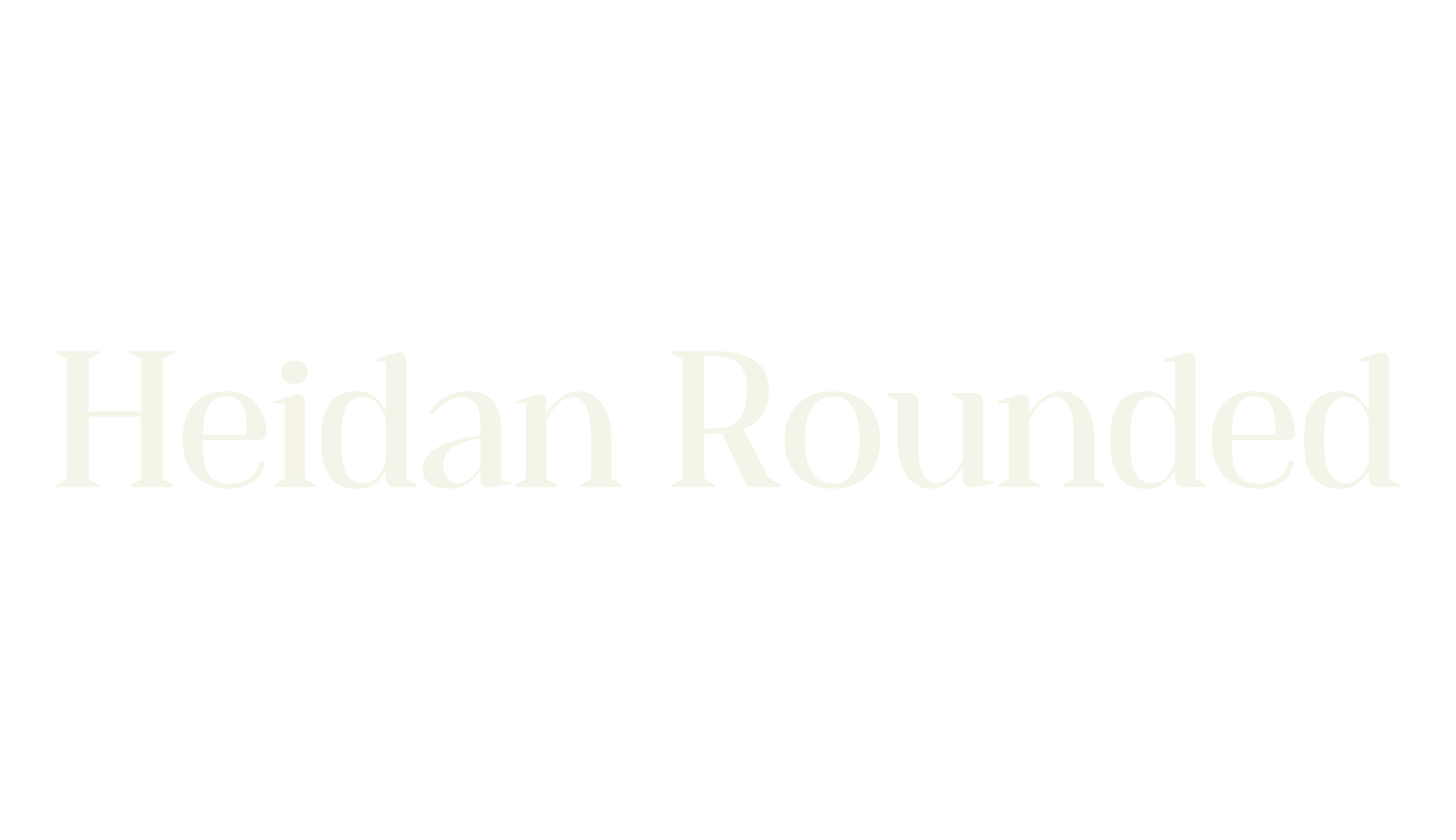 Heidan Rounded, display market font preview