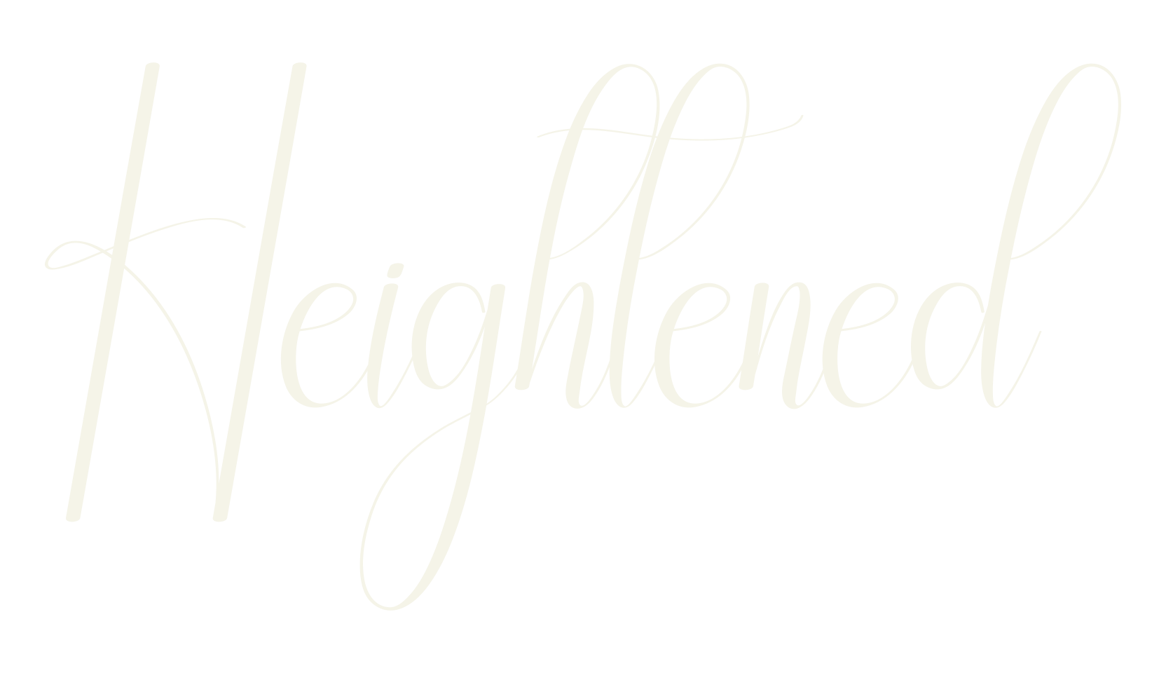 Heightened, calligraphy font preview