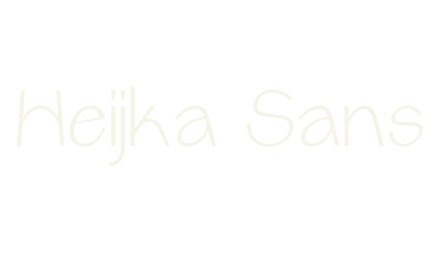 Heijka Sans, retro font preview