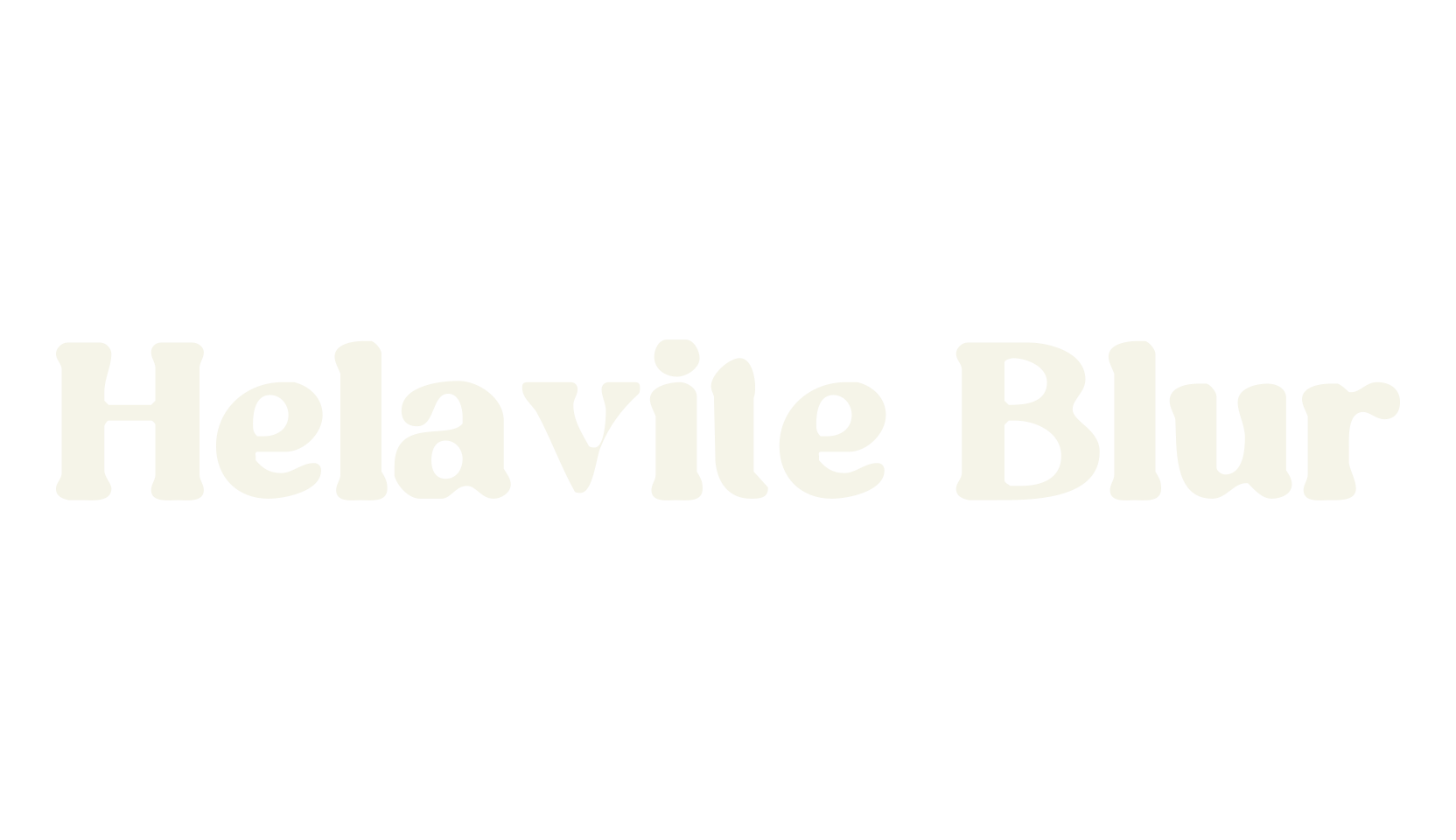 Helavite Blur, bold font preview