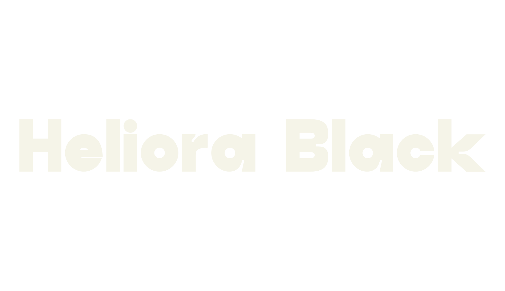 Heliora Black, sans serif font preview