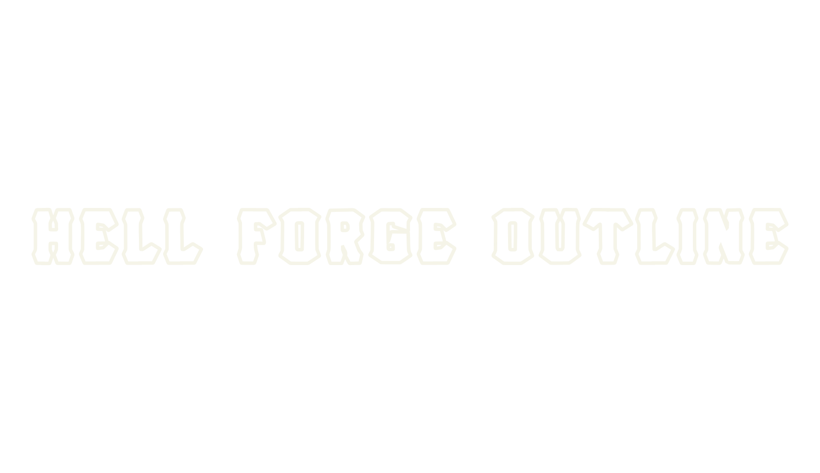 Hell Forge Outline, tattoo font preview