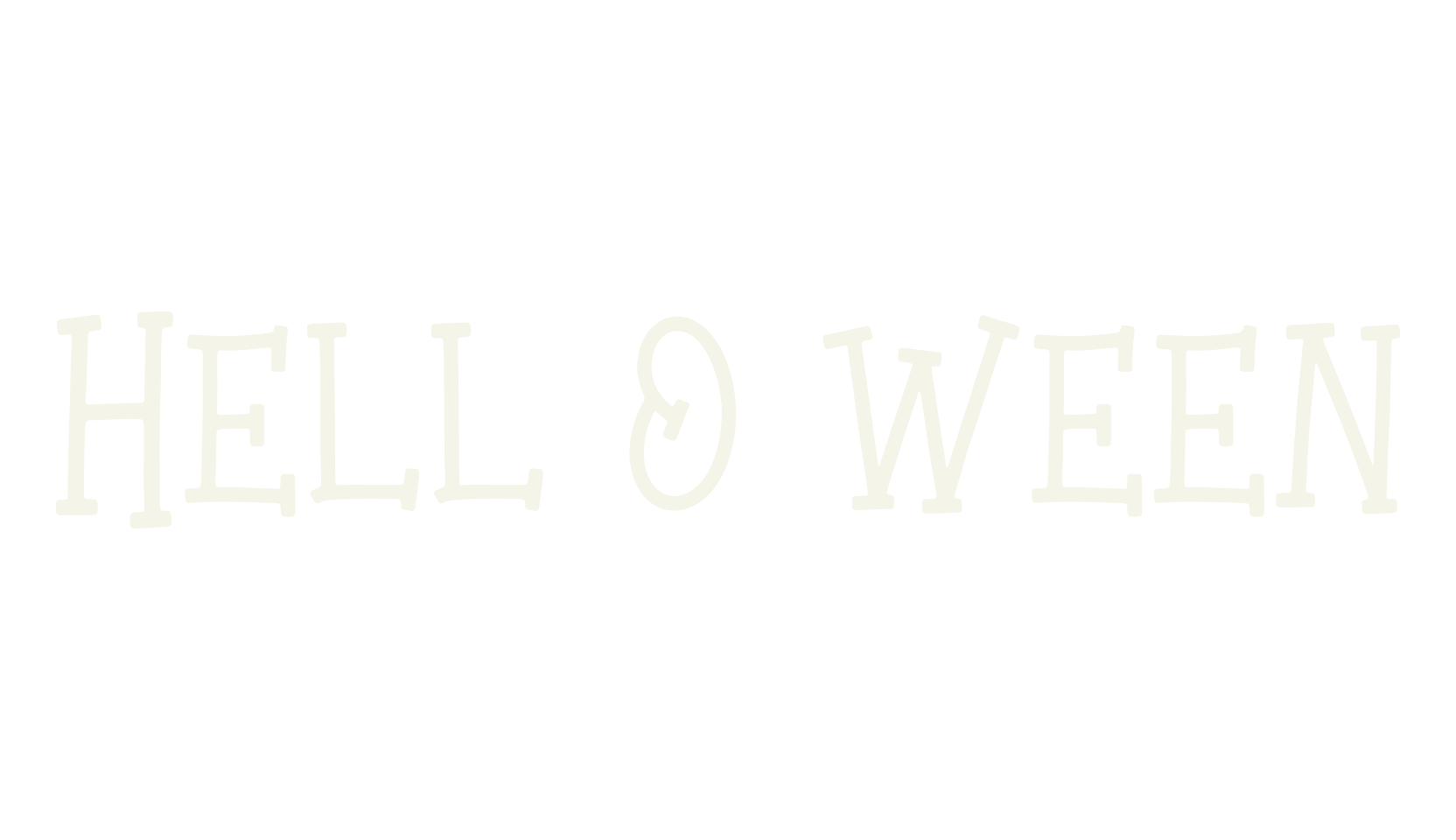 Hell o ween, spooky font preview