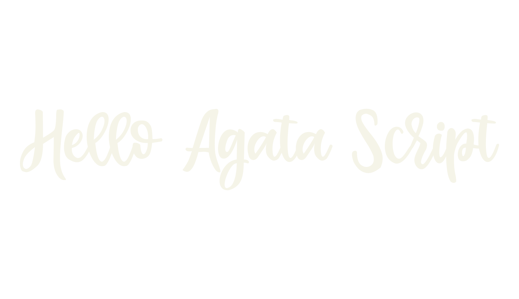 Hello Agata Script, lettering font preview