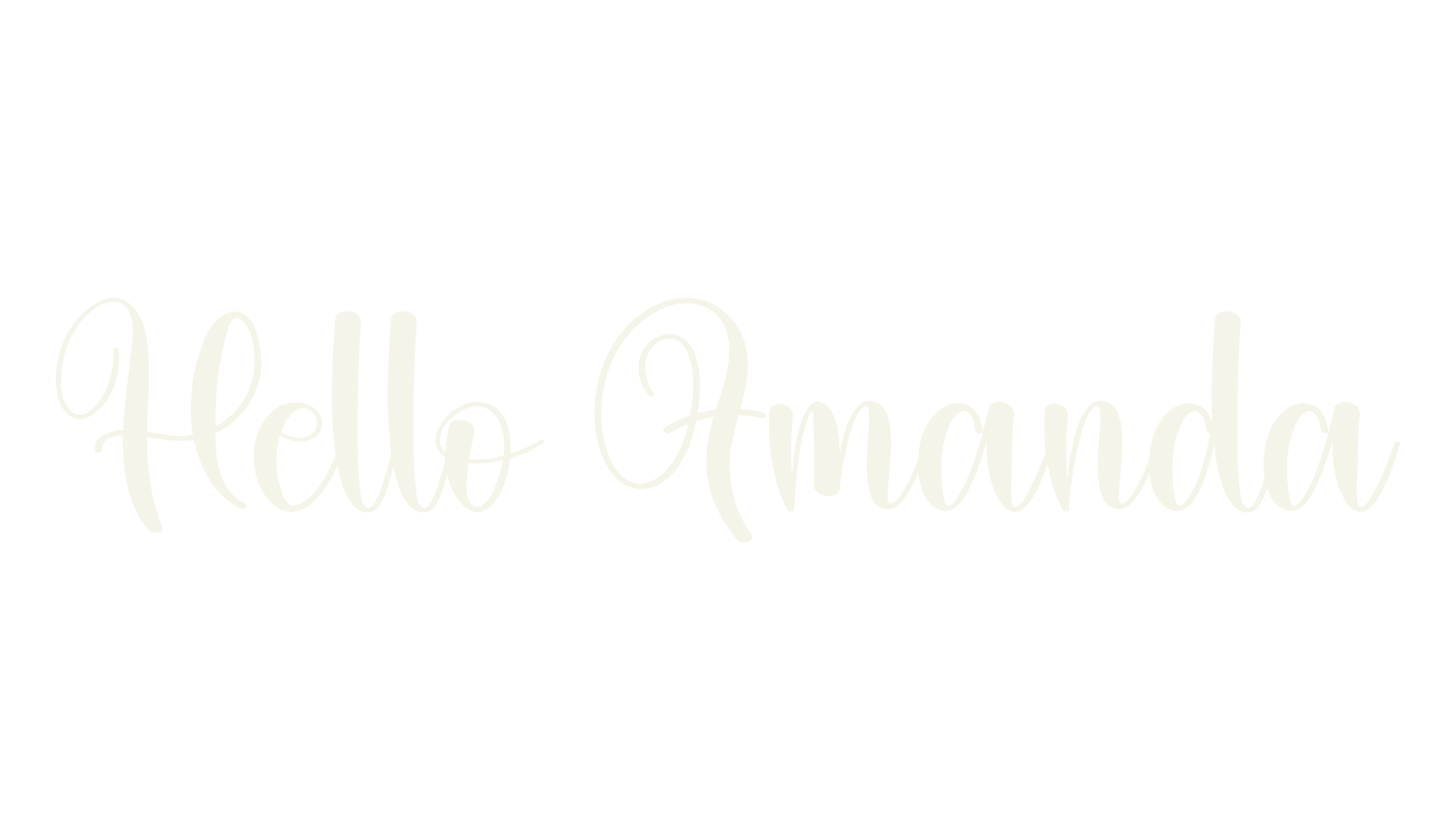 Hello Amanda, calligraphy font preview