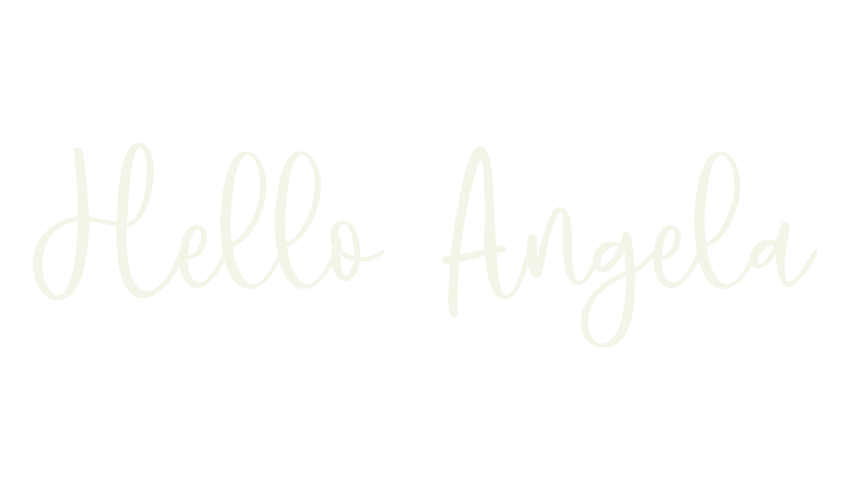 Hello Angela, modern font preview