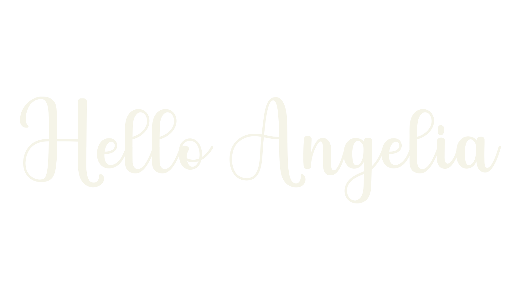 Hello Angelia, elegant font preview
