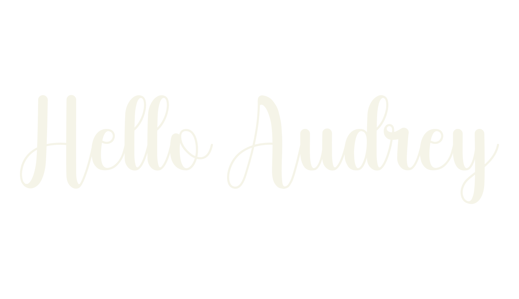 Hello Audrey, fashion script font preview