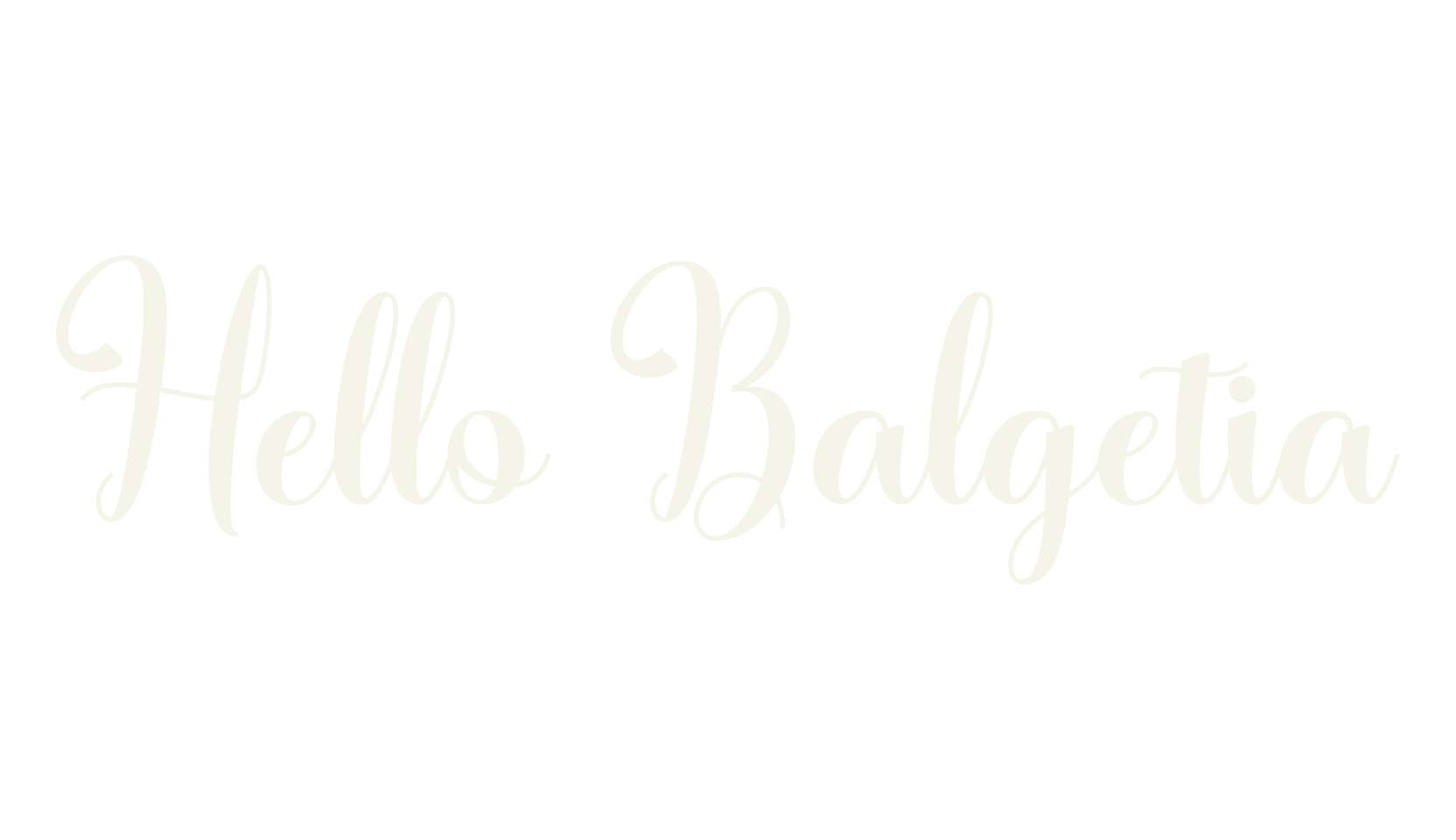 Hello Balgetia, calligraphy font preview