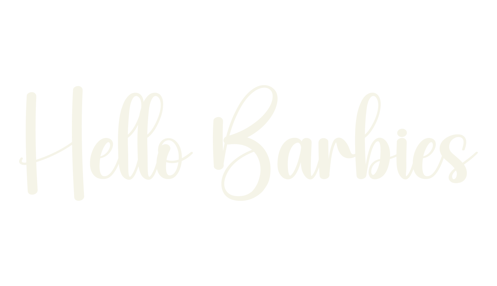Hello Barbies, calligraphy font preview