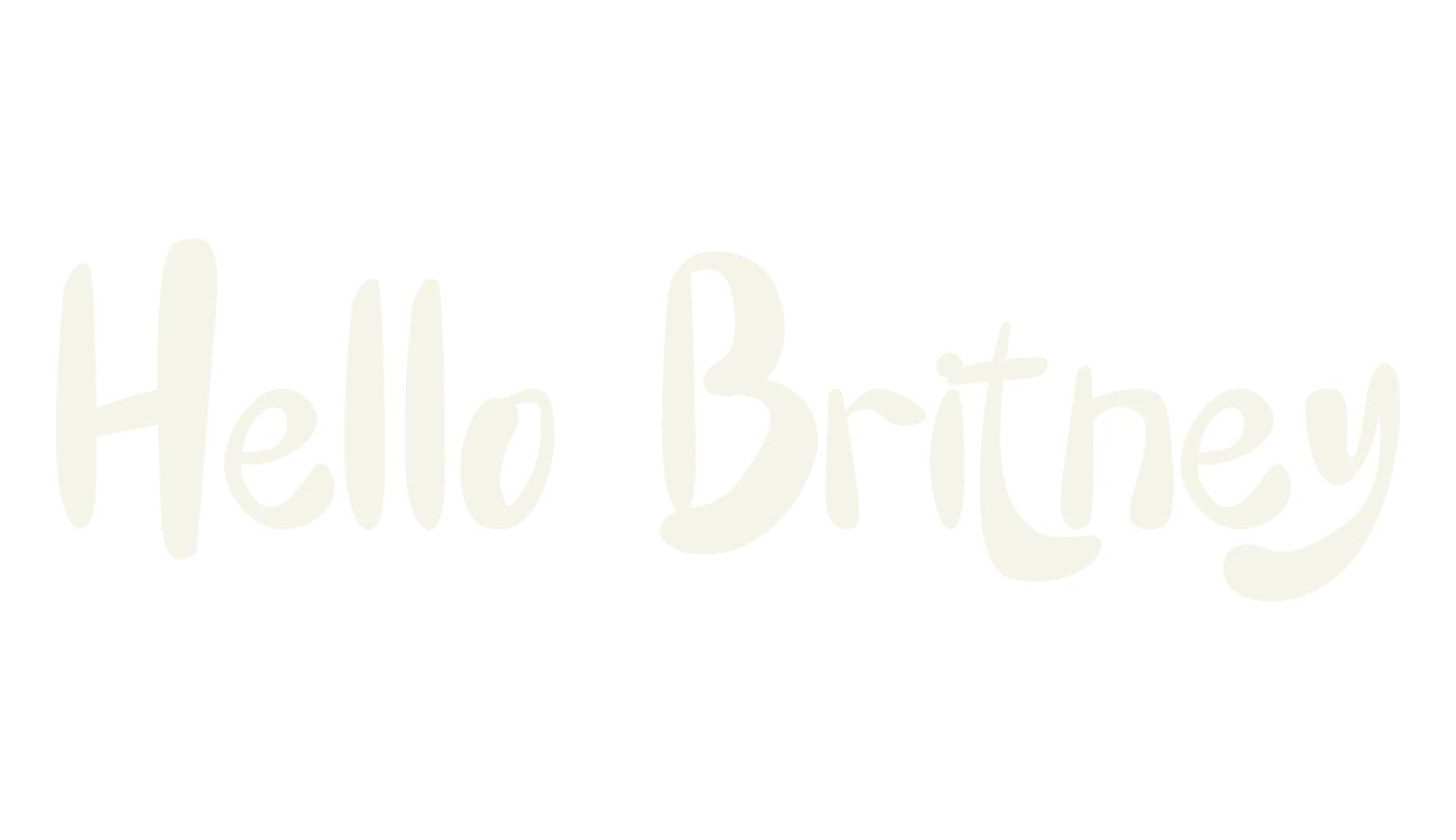 Hello Britney, cartoon font preview