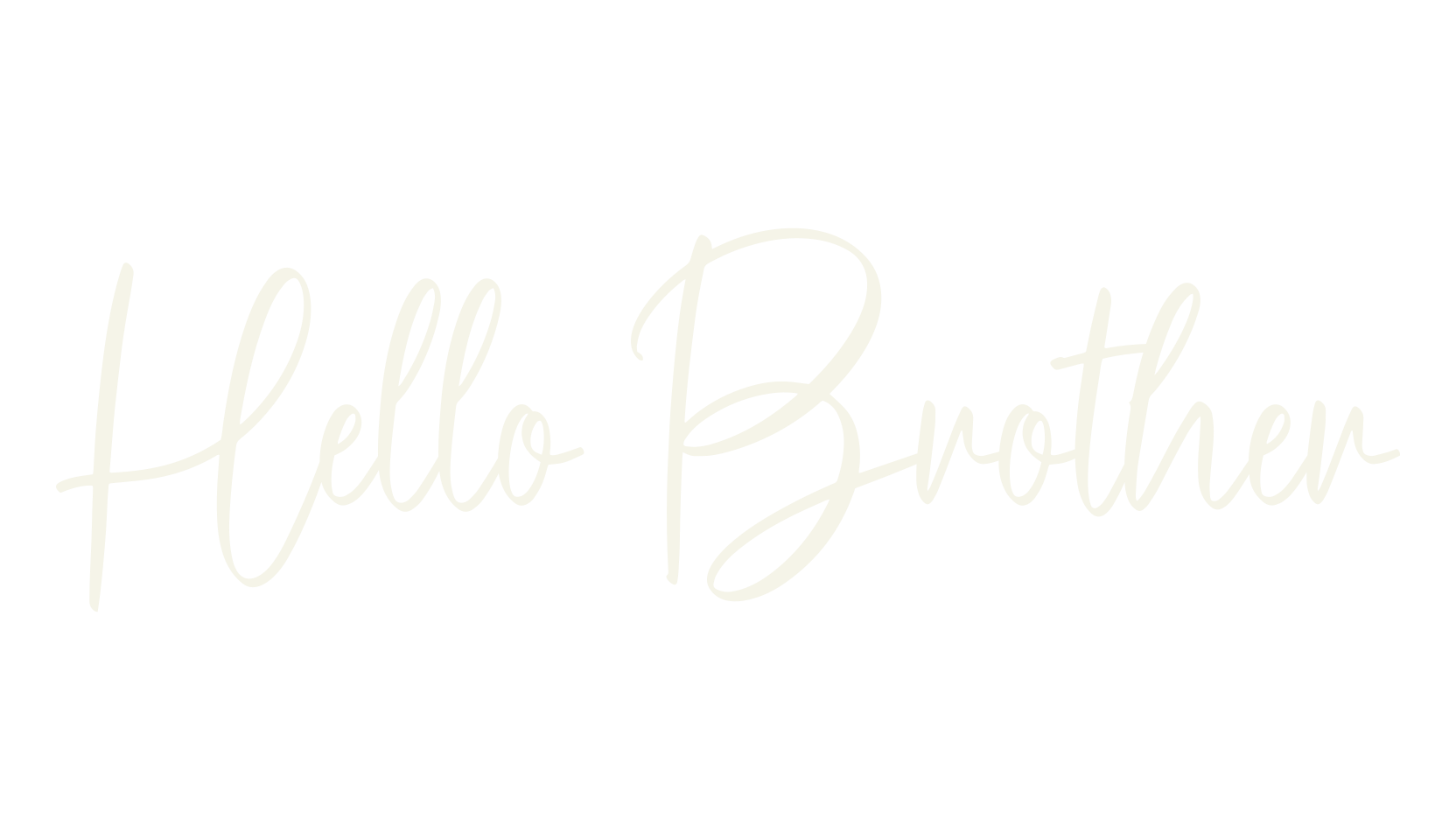 Hello Brother, calligraphy font preview