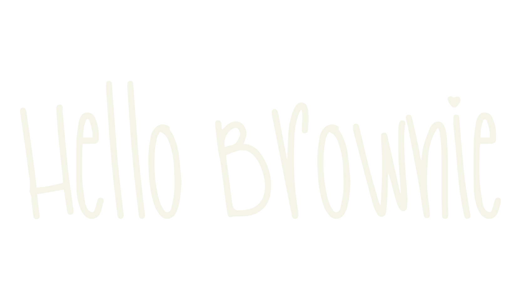 Hello Brownie, cute font preview