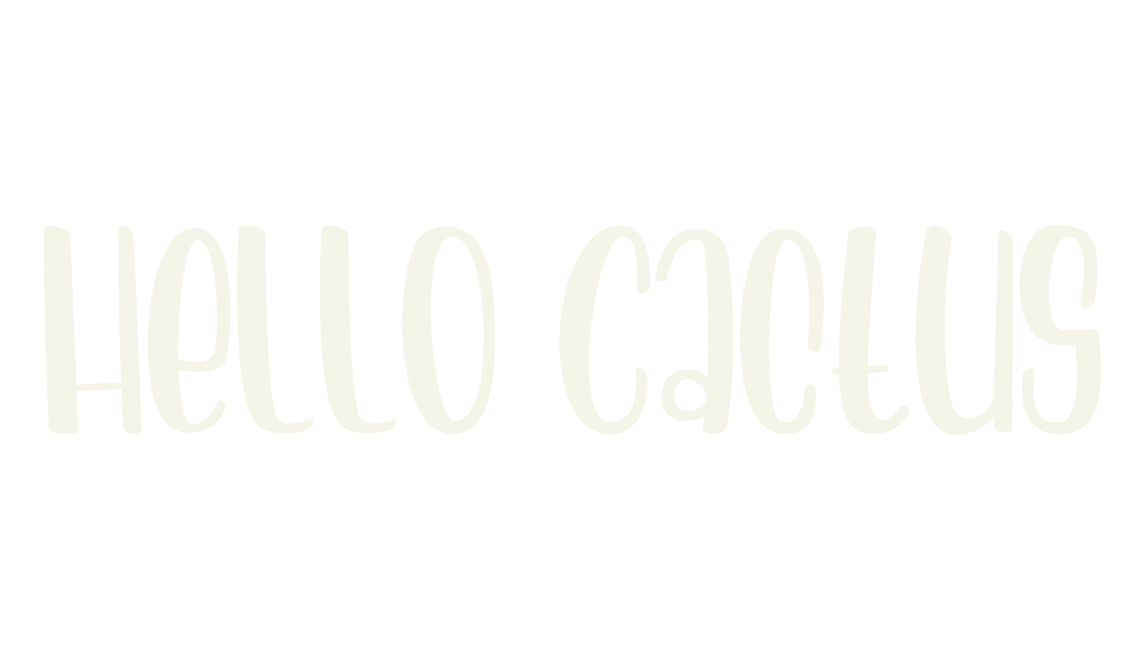 Hello Cactus, cricut font preview