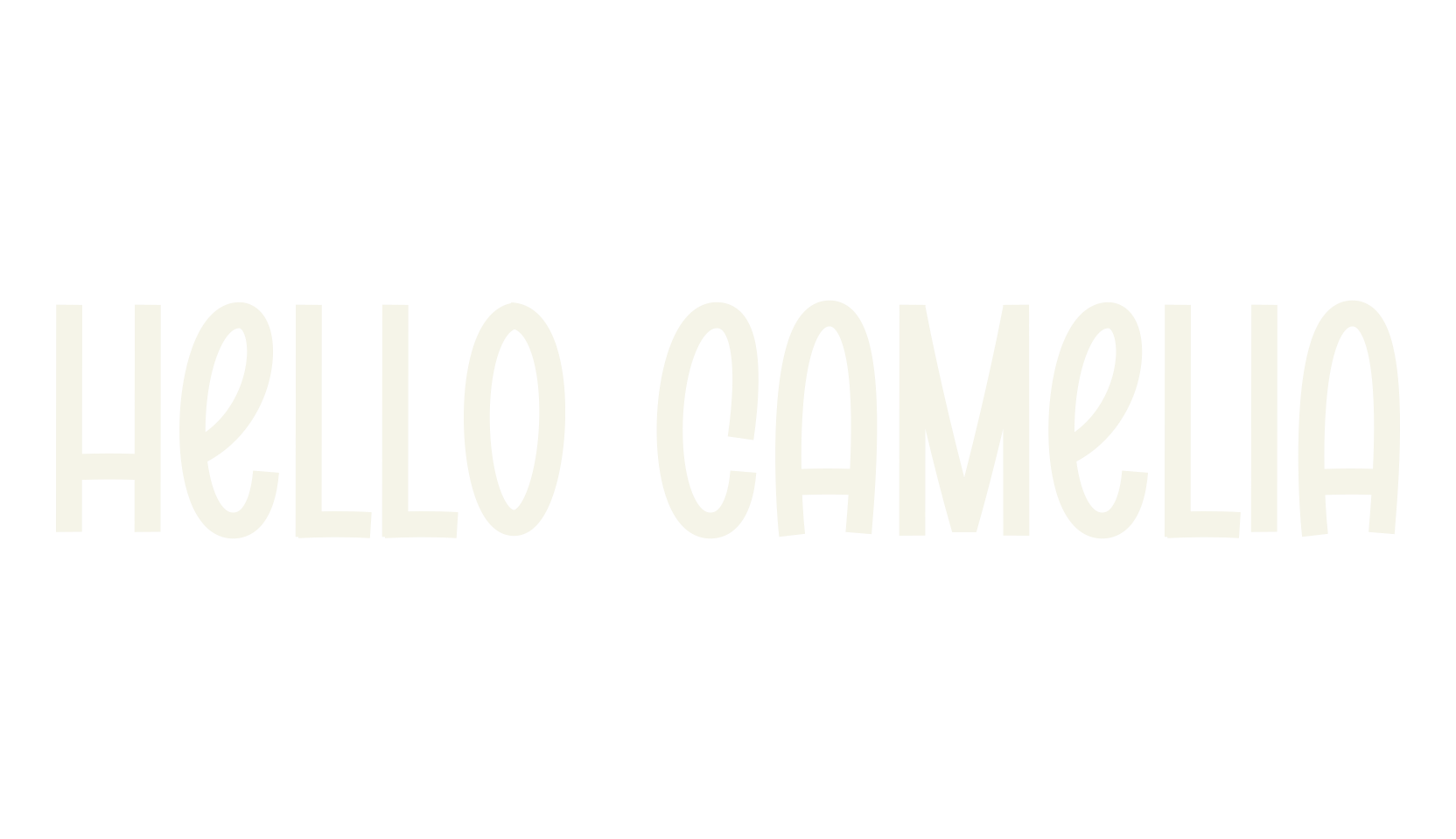 Hello Camelia, handwritten font preview