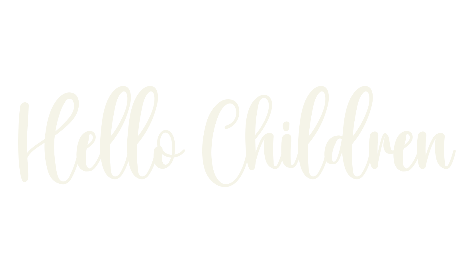 Hello Children, handwriting font preview